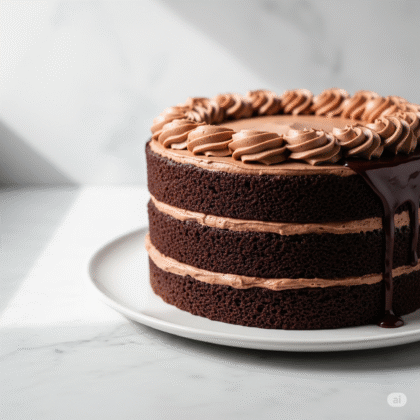 Semi ganache Chocolate Cake